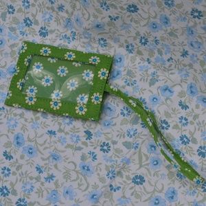 Vera Bradley Apple Green Luggage Tag Travel Floral